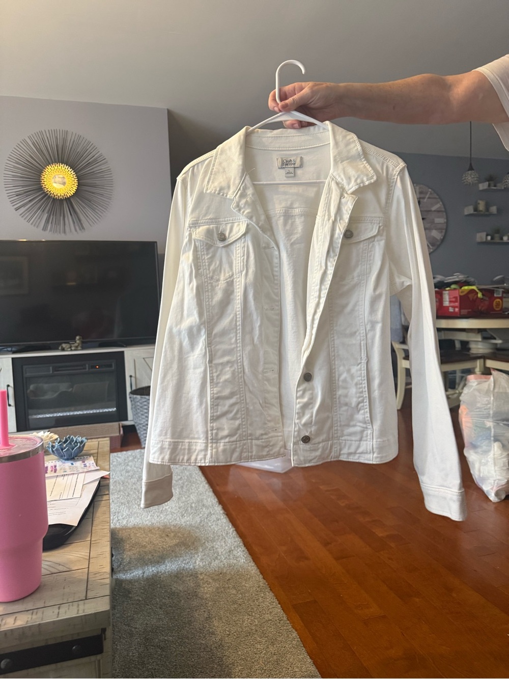 croft & barrow White Denim Jacket